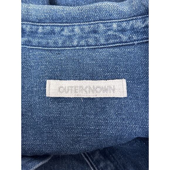 Outerknown Denim Shirt Large Mens Hemp Organic Cotton Button Down - Picture 7 of 8
